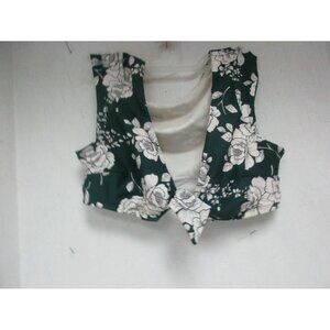 Adore Me Women's  Swim  Top Outline Roses Print Size Medium NWOT